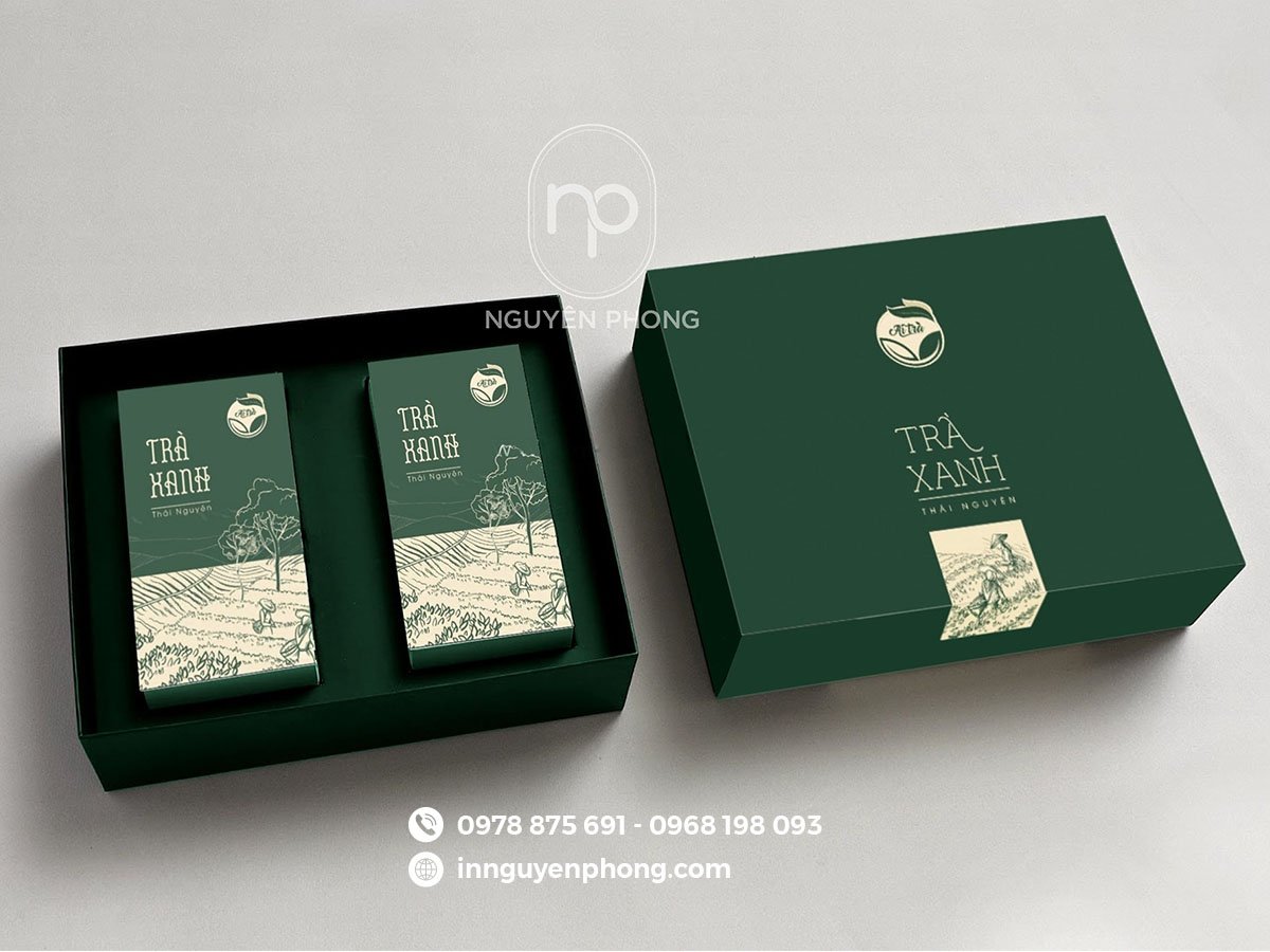 Hộp carton lạnh đựng trà cao cấp